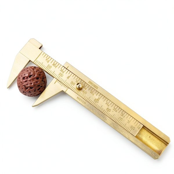 Brass Vernier Caliper 0-80mm Dual Scale Tool with Pointed Tip-3
