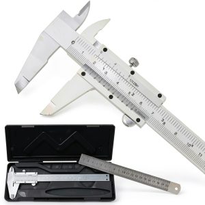 Non Digital Vernier Caliper 150mm Stainless Steel 0.05mm Dual Scale-0