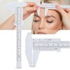 Vernier Caliper Waterproof Plastic Eyebrow Permanent Makeup Ruler Students Experimental Measurement Tools For Permanent Makeup Tattoo Eyebrow Line Lip-2