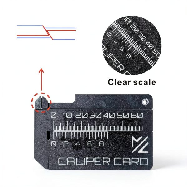 Mini Vernier Caliper Keychain HELAIMAY Portable Pocket Caliper Black-2
