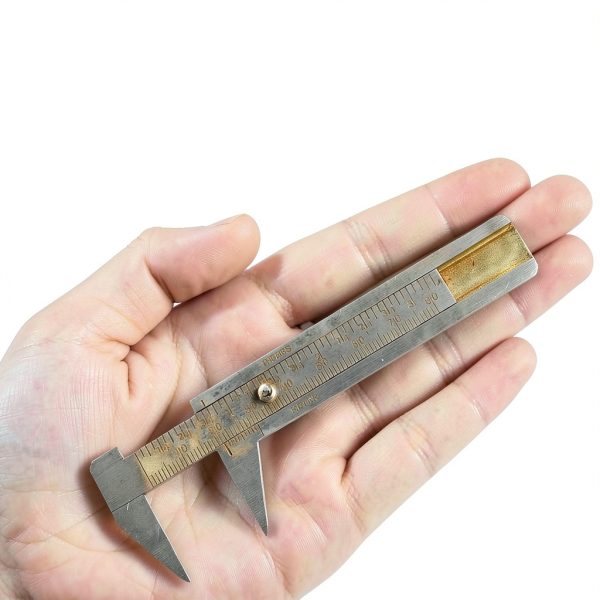 Brass Vernier Caliper 0-80mm Dual Scale Tool with Pointed Tip-6