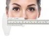 Vernier Caliper Waterproof Plastic Eyebrow Permanent Makeup Ruler Students Experimental Measurement Tools For Permanent Makeup Tattoo Eyebrow Line Lip-1