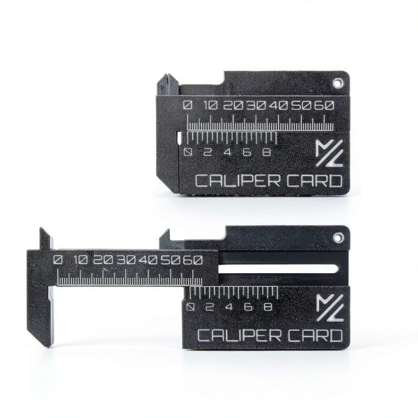 Mini Vernier Caliper Keychain HELAIMAY Portable Pocket Caliper Black-1
