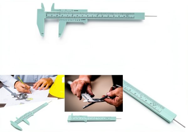 Plastic Double Rule Scale Vernier Caliper 150mm Black - ProMeasure-1