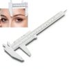 Vernier Caliper Waterproof Plastic Eyebrow Permanent Makeup Ruler Students Experimental Measurement Tools For Permanent Makeup Tattoo Eyebrow Line Lip-0