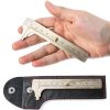 Flat Tip Brass Caliper Leather Sleeve Vernier for Jewelry Woodworking-1