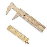 Mini Brass 80mm Double Scale Caliper kcrygogo Sliding Tool Gemstones-0