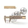 Mini Brass 80mm Double Scale Caliper kcrygogo Sliding Tool Gemstones-1