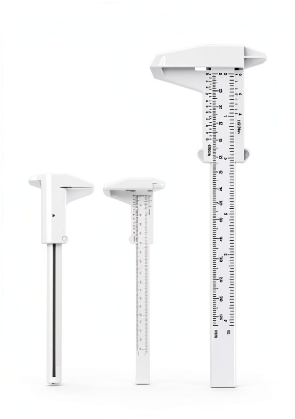 bepisof 2Pcs 2-Scale Plastic Vernier Caliper 0-6in White/Blue-1