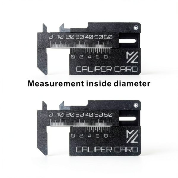 Mini Vernier Caliper Keychain HELAIMAY Portable Pocket Caliper Black-3