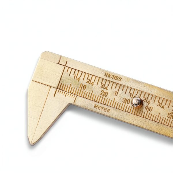 Brass Vernier Caliper 0-80mm Dual Scale Tool with Pointed Tip-4