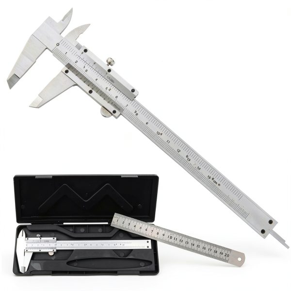 Non Digital Vernier Caliper 150mm Stainless Steel 0.05mm Dual Scale-1