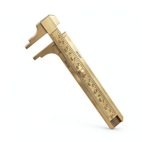 Brass Pocket Caliper with Double Scale Sliding, Measuring Tool mm/inch Sliding Gauge Mini Vernier Caliper for Bead Wire Jewels Rings Measurement(100mm), 1 Pack-6
