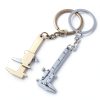 Keyring Adjustable Scale Keychain Mini Vernier Caliper Ruler Silver-6