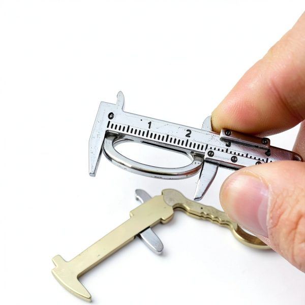 1pc Portable Mini Alloy Vernier Caliper Key Ring Accurate Measuring Tool with 0.0-1.57inch Range, Compact Key Chain Design-2