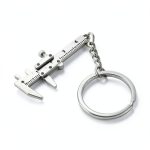 Keyring Adjustable Scale Keychain Mini Vernier Caliper Ruler Silver-0