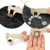 Brass Pocket Caliper with Double Scale Sliding, Measuring Tool mm/inch Sliding Gauge Mini Vernier Caliper for Bead Wire Jewels Rings Measurement(100mm), 1 Pack-3