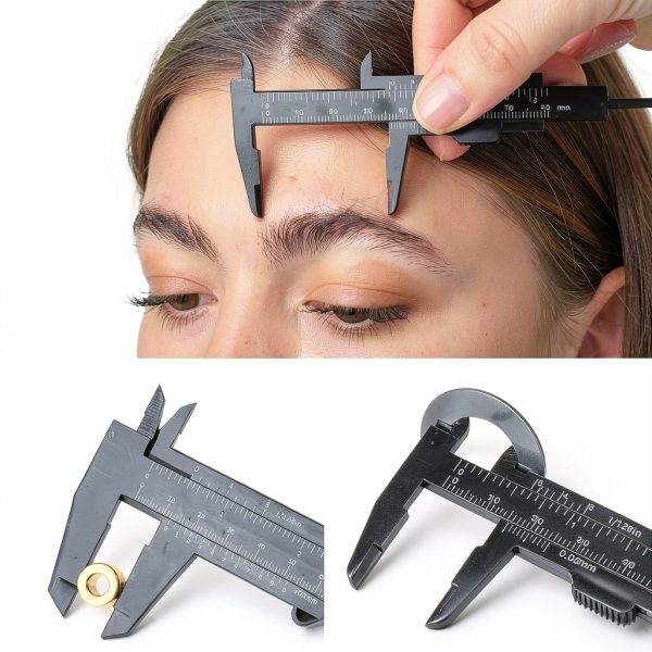Mini Plastic Vernier Caliper 10pcs Red 80mm Scale Metric-Inch Gauge-5
