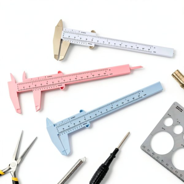 3Pcs Plastic Calipers Inch/Metric 6Inch 150mm Mini Vernier Caliper-5