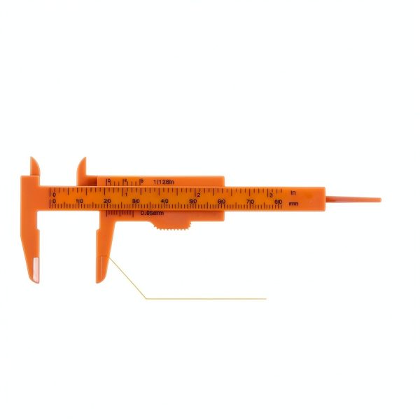 Mini Plastic Vernier Caliper 10pcs Red 80mm Scale Metric-Inch Gauge-3