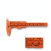 Mini Plastic Vernier Caliper 10pcs Red 80mm Scale Metric-Inch Gauge-1