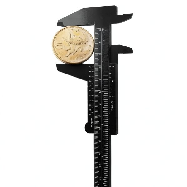 Honoson 10 Pcs Plastic Vernier Caliper 0-6 Inch Black Mini Double-8