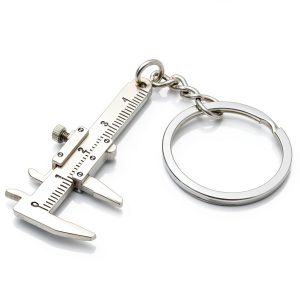 1pc Portable Mini Alloy Vernier Caliper Key Ring Accurate Measuring Tool with 0.0-1.57inch Range, Compact Key Chain Design-0