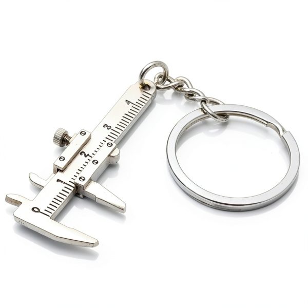 1pc Portable Mini Alloy Vernier Caliper Key Ring Accurate Measuring Tool with 0.0-1.57inch Range, Compact Key Chain Design-0