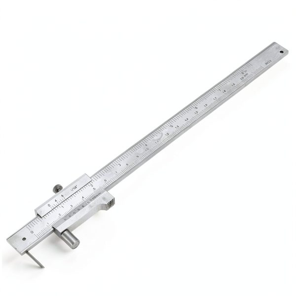 200mm Metal Scriber Calipers, Marking Gauge Calipers, 0-8 inch Carbide Parallel Cross Caliper for Scribing Iron, Steel, Wood and Other Materials-2