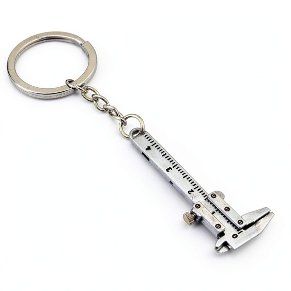 1pc Portable Mini Alloy Vernier Caliper Key Ring Accurate Measuring Tool with 0.0-1.57inch Range, Compact Key Chain Design-1